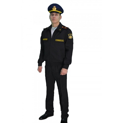Костюм МО офисный мужской с длинным рукавом (габардин) черный