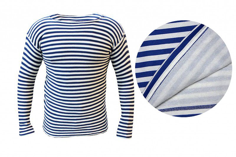 Тельняшка с начёсом детская (синяя полоса)